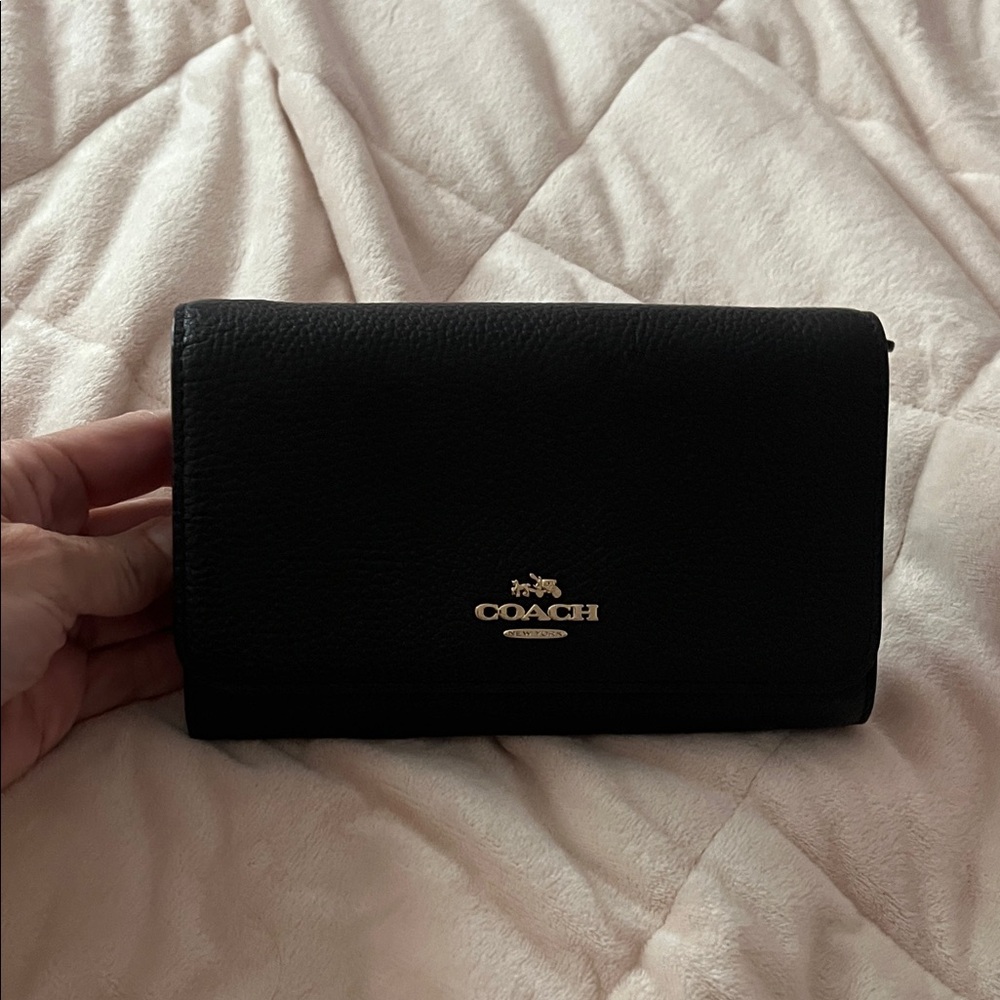 Coach Black Leather Clutch